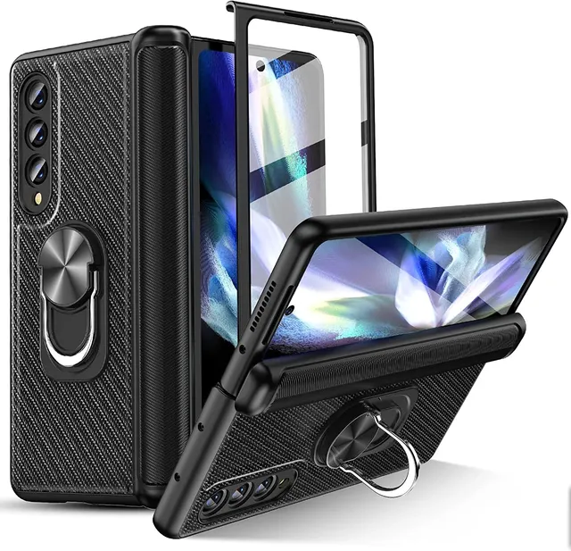 Redpepper Galaxy Z Fold 4 cover nera con stand e vetro 9H
