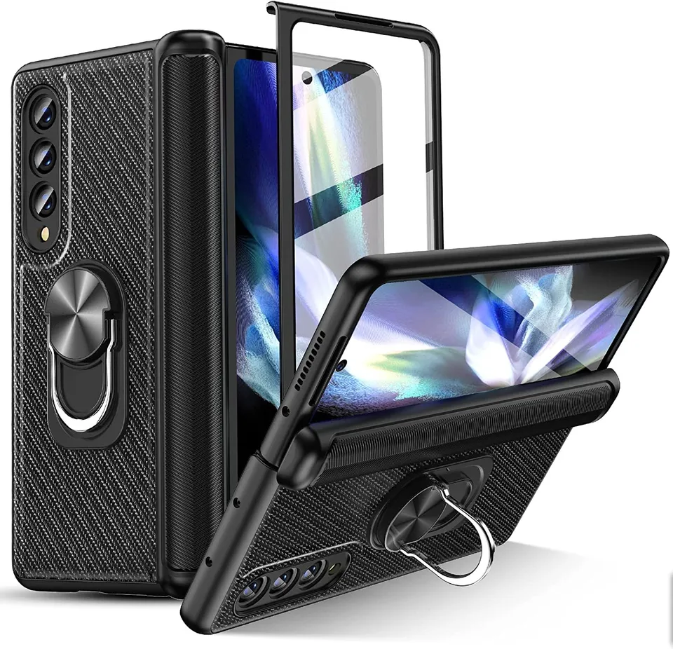 Redpepper Galaxy Z Fold 4 cover nera con stand e vetro 9H
