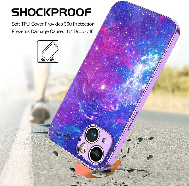 Redpepper iPhone 14 Cover Slim Nebulosa Fosforescente