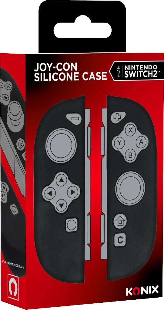 Konix Custodia Joy-Con Switch 2 silicone nero antiurto