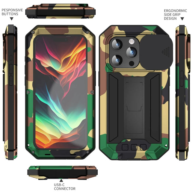 Redpepper iPhone 16 Pro Max cover armor alluminio stand