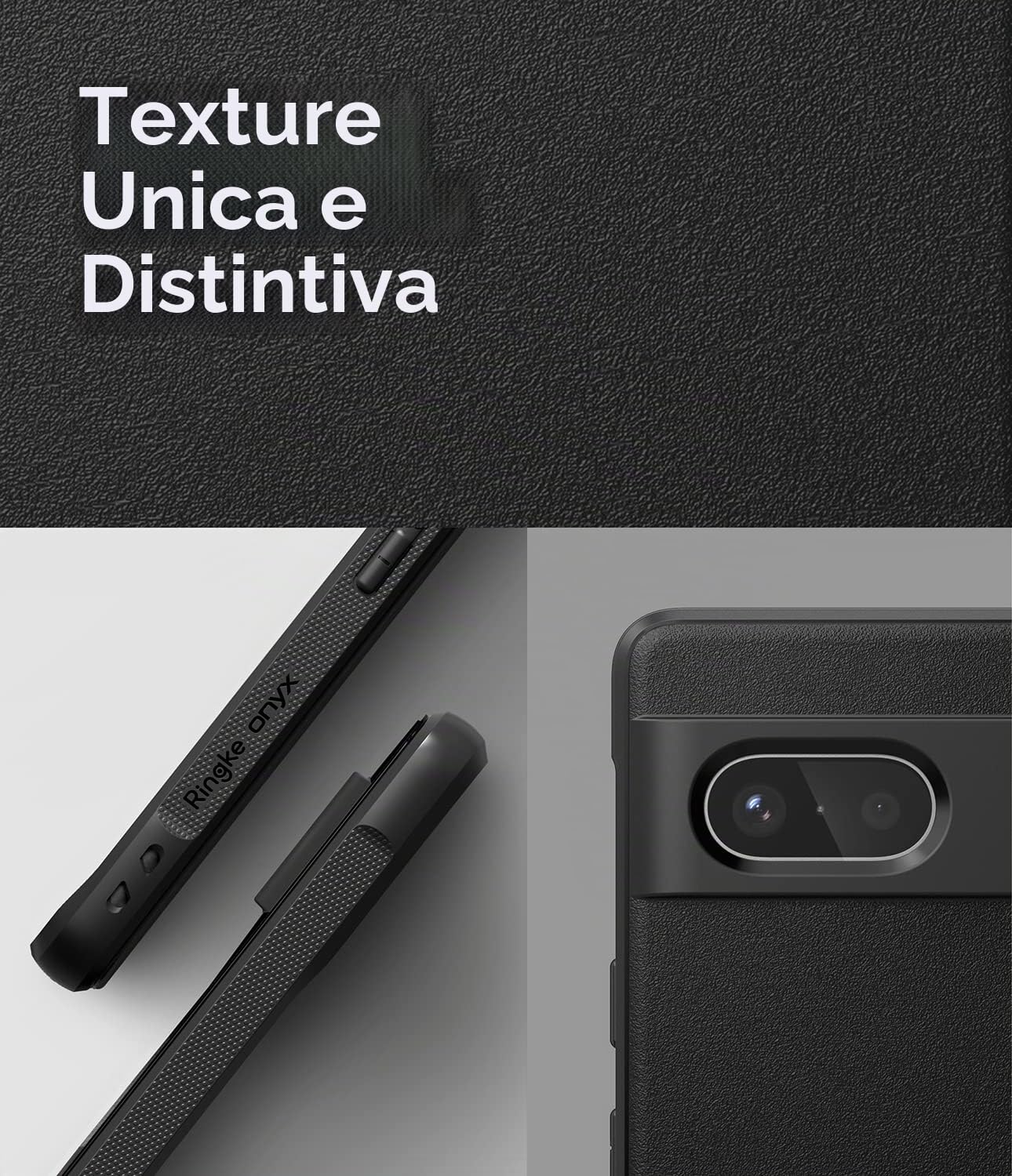 Ringke Onyx Pixel 7 cover nero TPU antiurto leggera