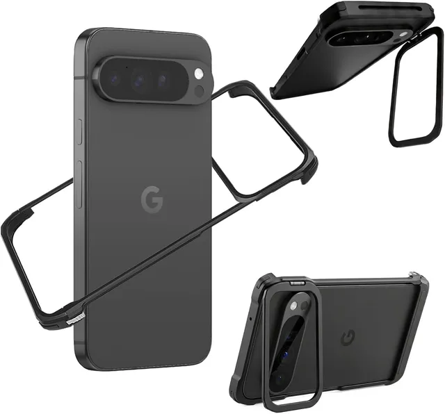 Redpepper Pixel 11 Pro XL bumper alluminio nero kickstand