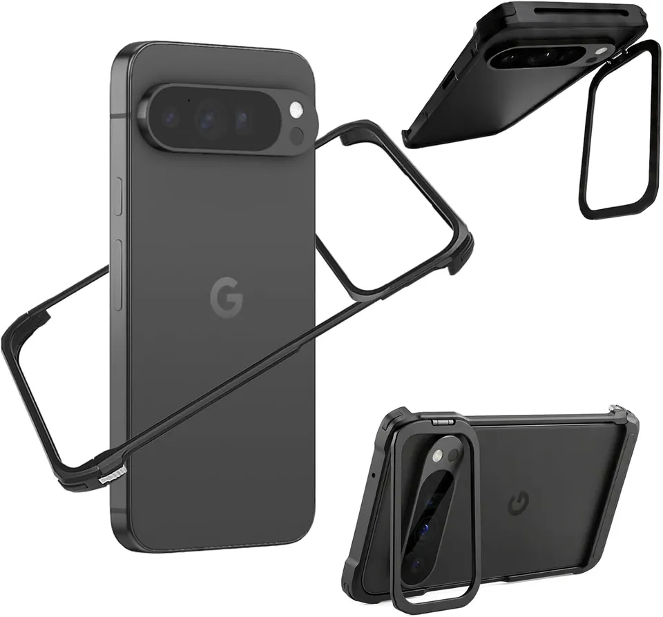 Redpepper Pixel 11 Pro XL bumper alluminio nero kickstand