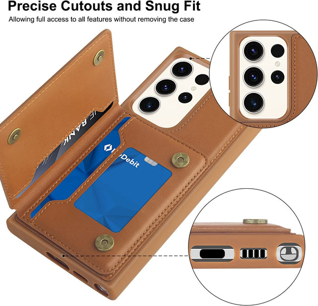 Redpepper Galaxy S23 Ultra Cover Portafoglio Pelle