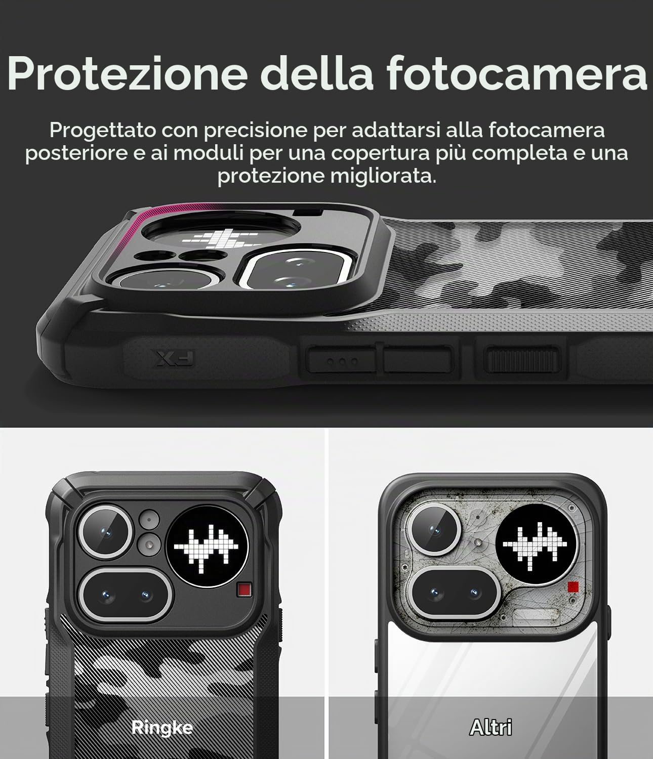 Ringke Fusion-X Cover Nothing Phone (4a) Pro Camo Black