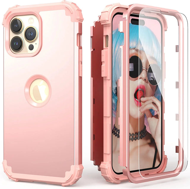 Redpepper iPhone 14 Pro Max cover con vetro temperato antishock