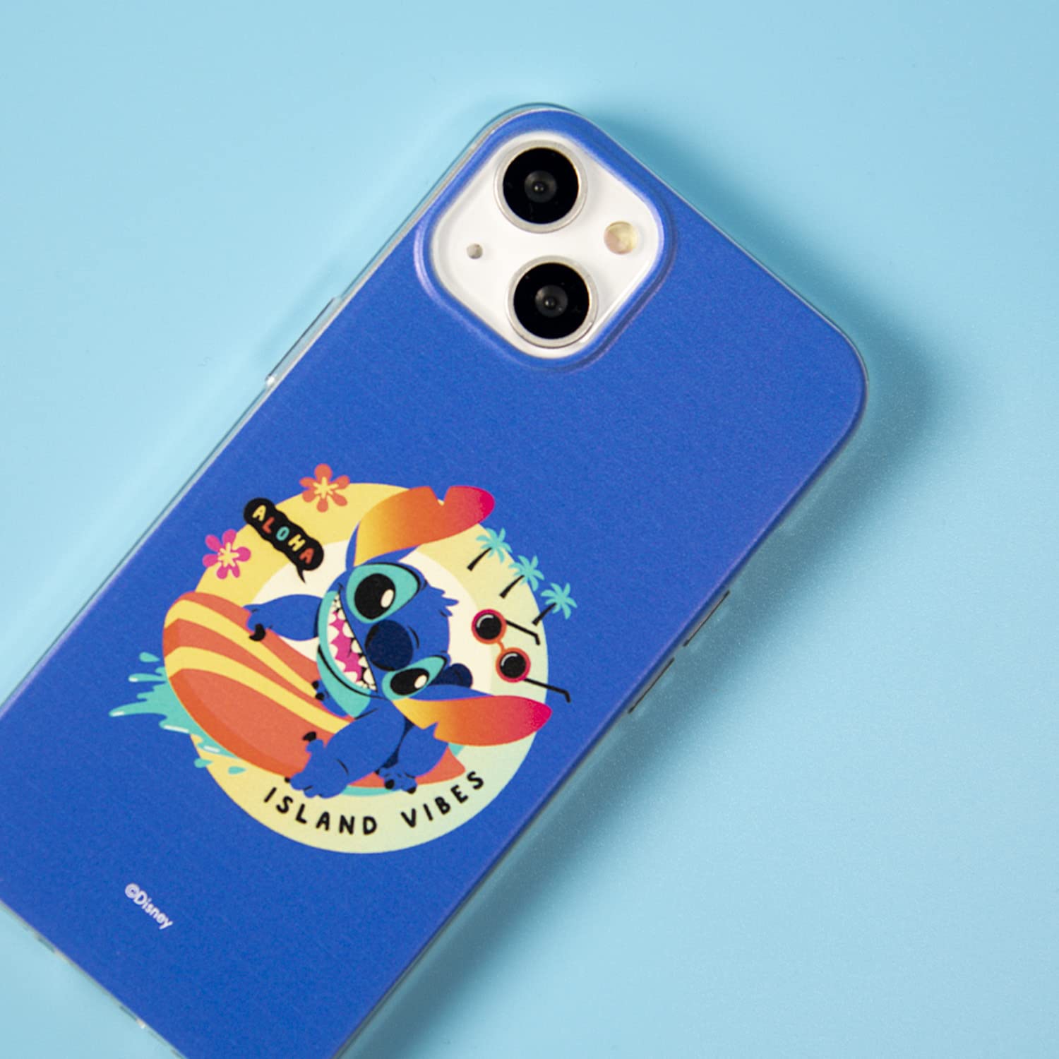La Casa de las Carcasas Stitch custodia iPhone 15 Plus sfondo blu