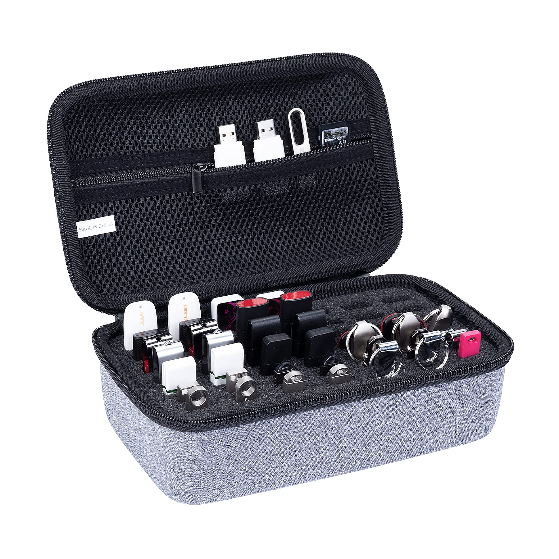 Aenllosi SSD Case custodia chiavetta USB 49 slot EVA rigida
