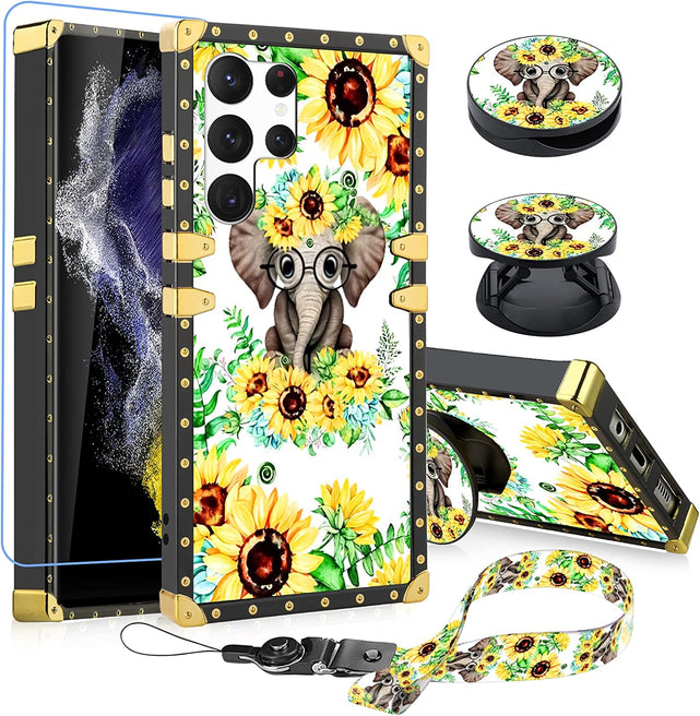 Redpepper Galaxy Cases S23 Ultra cover girasole con anello