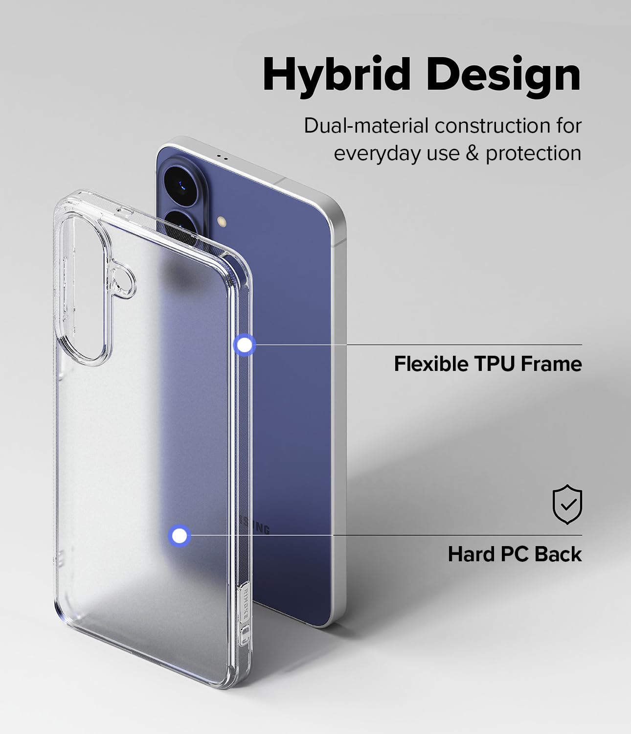 Ringke Fusion Matte Clear cover Galaxy S26 FE anti-impronta