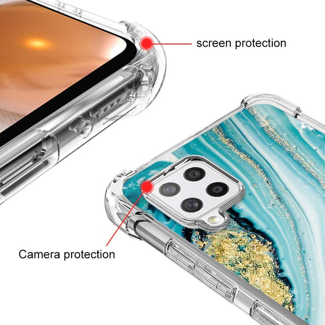Redpepper Galaxy A42 5G 6.6 cover marmo verde antiurto