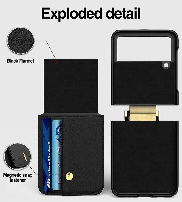 Redpepper Galaxy Z Flip 4 Cover pelle portafoglio tracolla