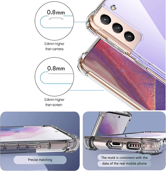 Redpepper Galaxy S21 cover trasparente clear antiurto
