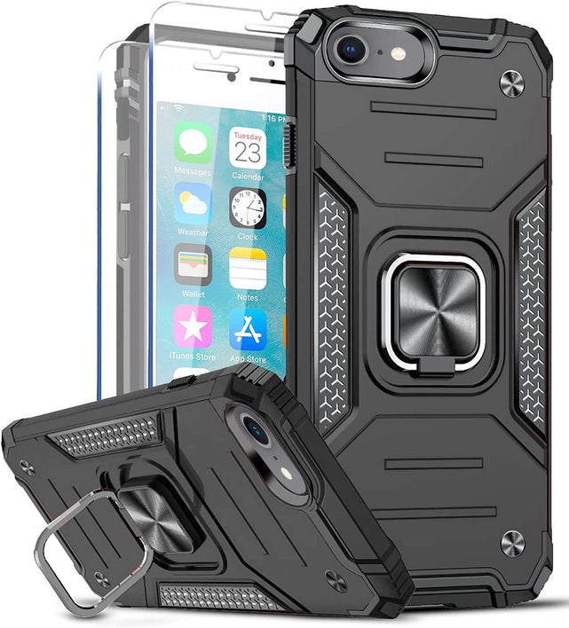 Redpepper iPhone 7/8 cover anello stand 360° militare