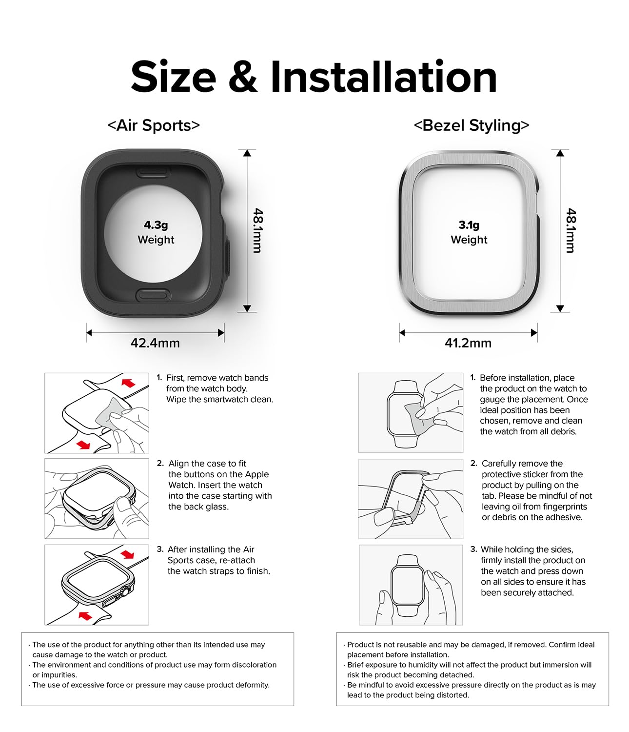 Ringke Air Sports Cover Apple Watch 41mm Silver 30 TPU