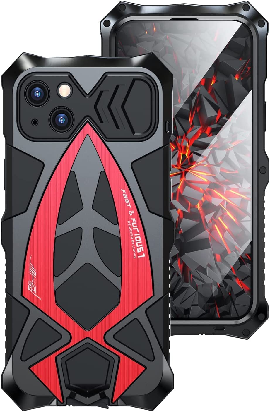 Redpepper iPhone 14 Cover Bumper Metallo Antiurto con Vetro