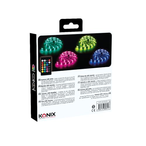 Konix Aurora Striscia LED Gaming 5 m USB 16 Colori