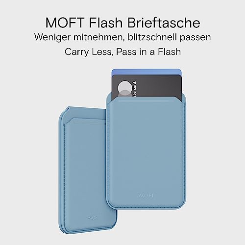 MOFT Snap portafoglio MagSafe blu ventoso pelle vegana