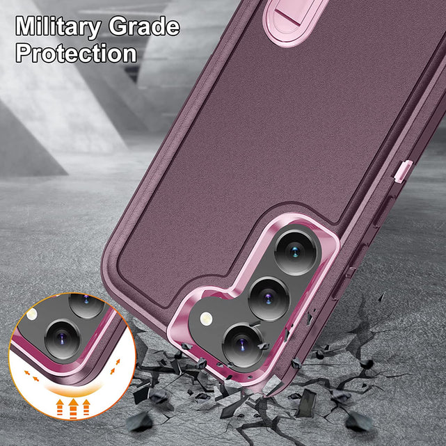 Redpepper Galaxy S23 Cover Antiurto con Cavalletto Nero