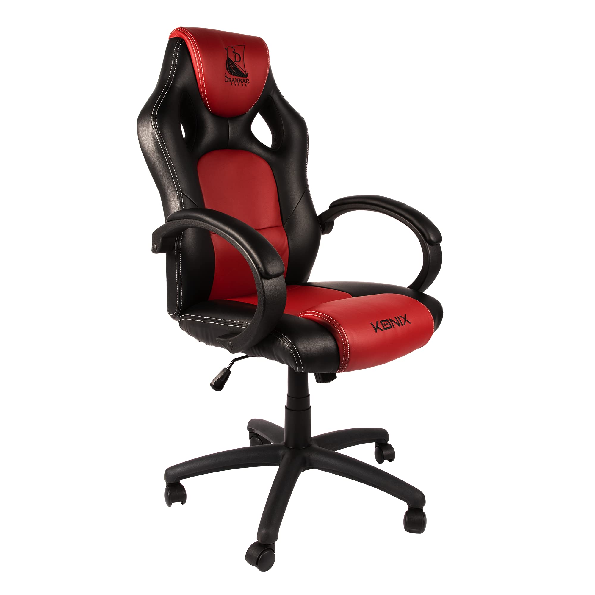 Konix Drakkar Jötun sedia gaming junior nero-rosso ecopelle