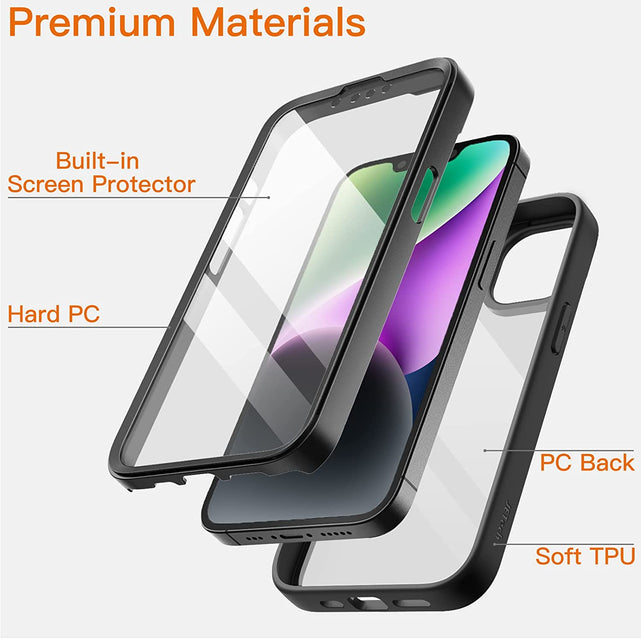Redpepper iPhone 14 cover integrale trasparente 360° 6,1"