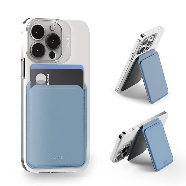 MOFT Snap portafoglio MagSafe blu ventoso pelle vegana