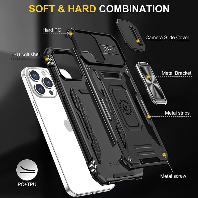 Redpepper Apple Cases iPhone 14 Pro custodia camera cover nera