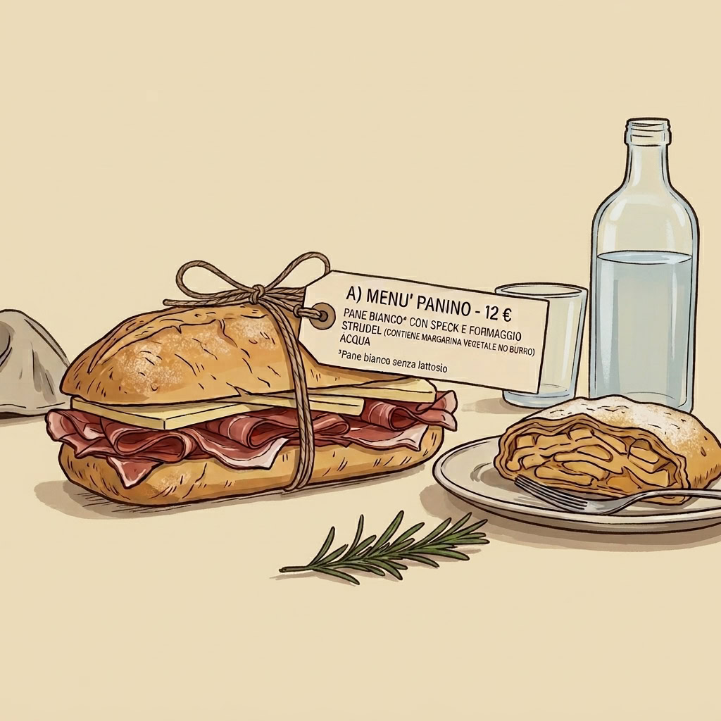 Menù Vaia Panino con Strudel e Acqua Menu Pranzo