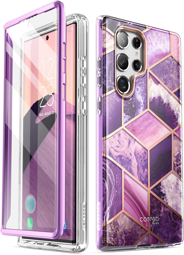 Redpepper Galaxy Cases custodia Galaxy S22 Ultra blu con pellicola integrata