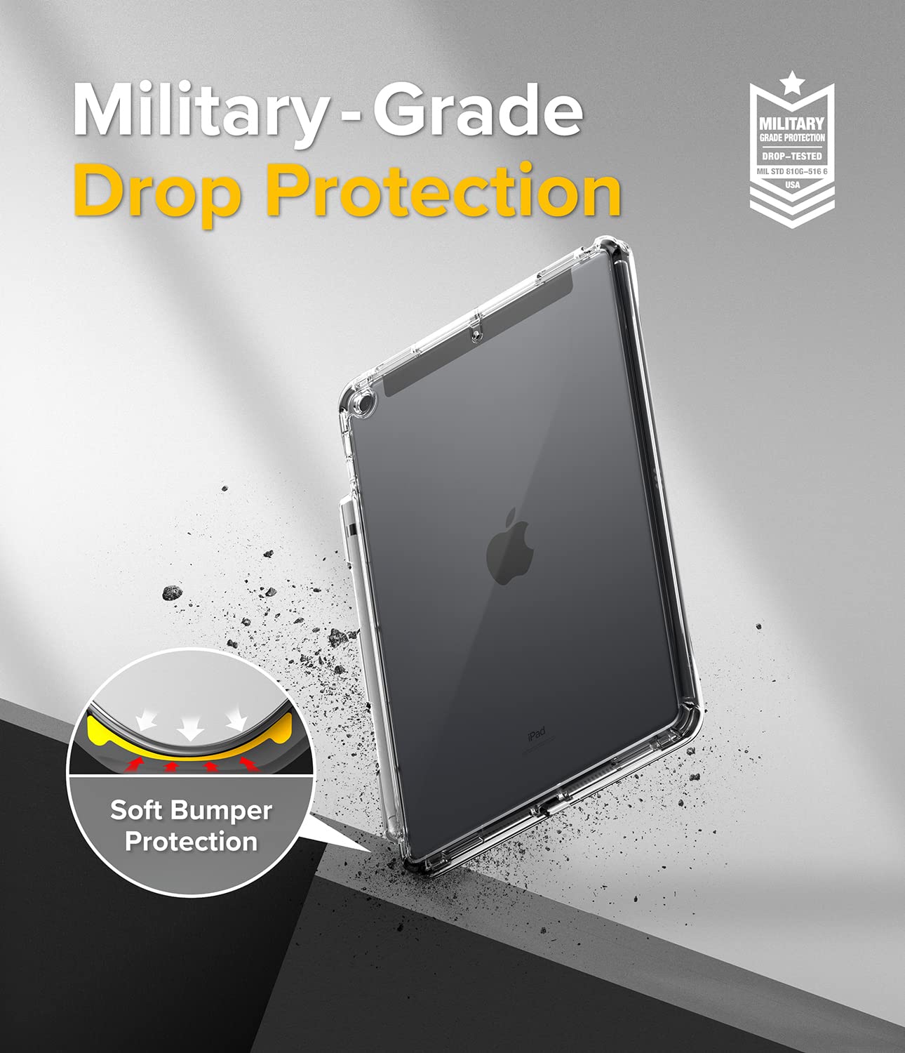 Ringke Fusion iPad 9/8/7 10.2 custodia trasparente White Black