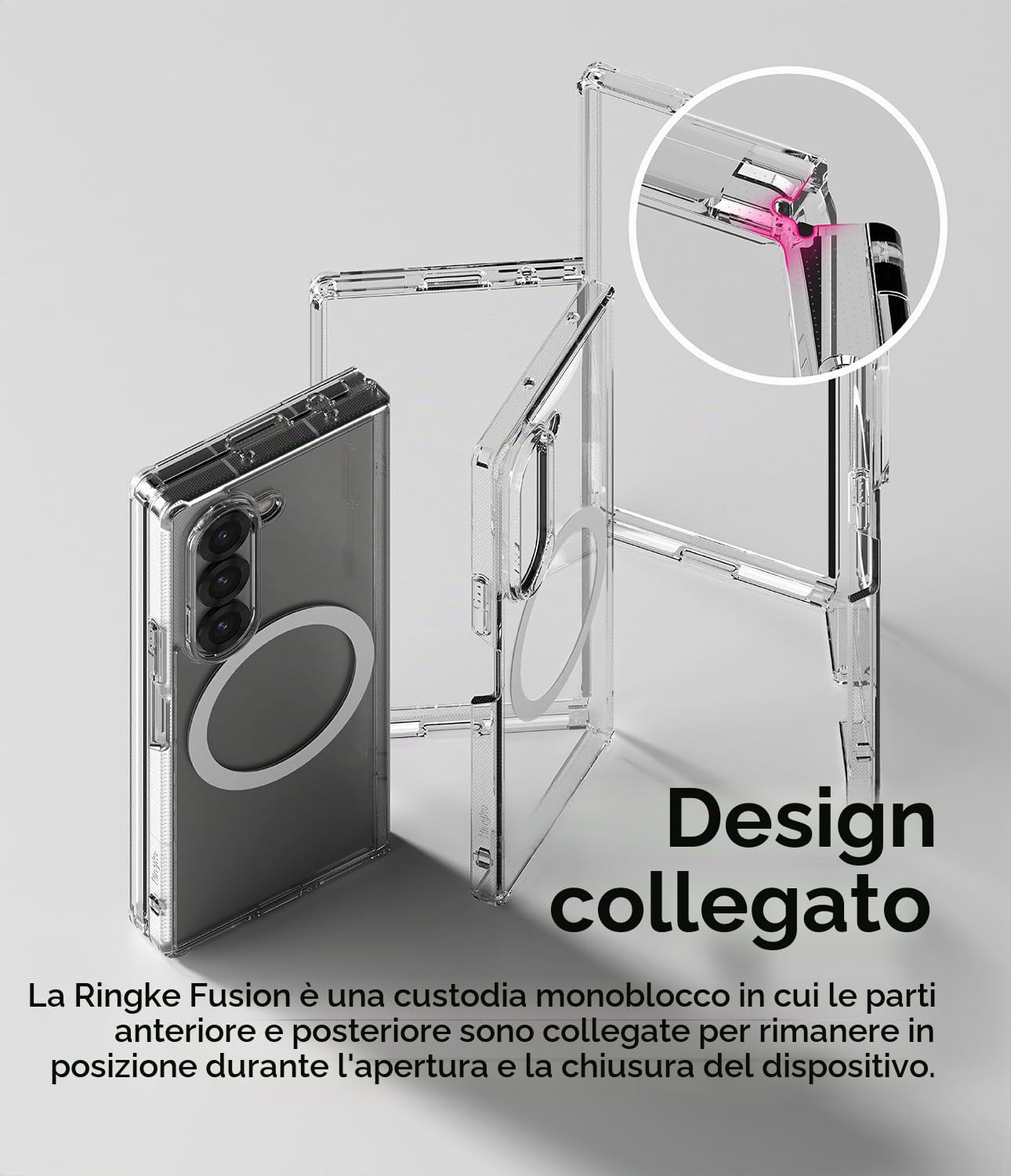 Ringke Fusion Magnetic Cover Galaxy Z Fold 6 Trasparente