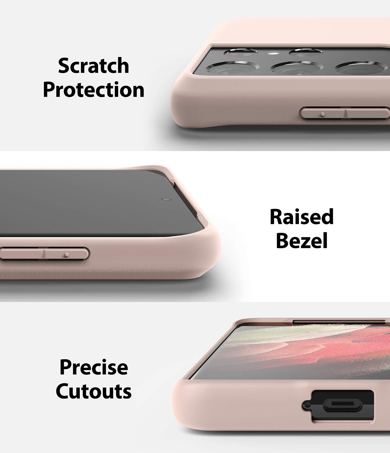 Ringke Air S Cover Rosa per Samsung Galaxy S21 Ultra
