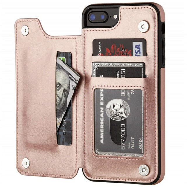 Redpepper iPhone 14 cover portafoglio pelle retro carte