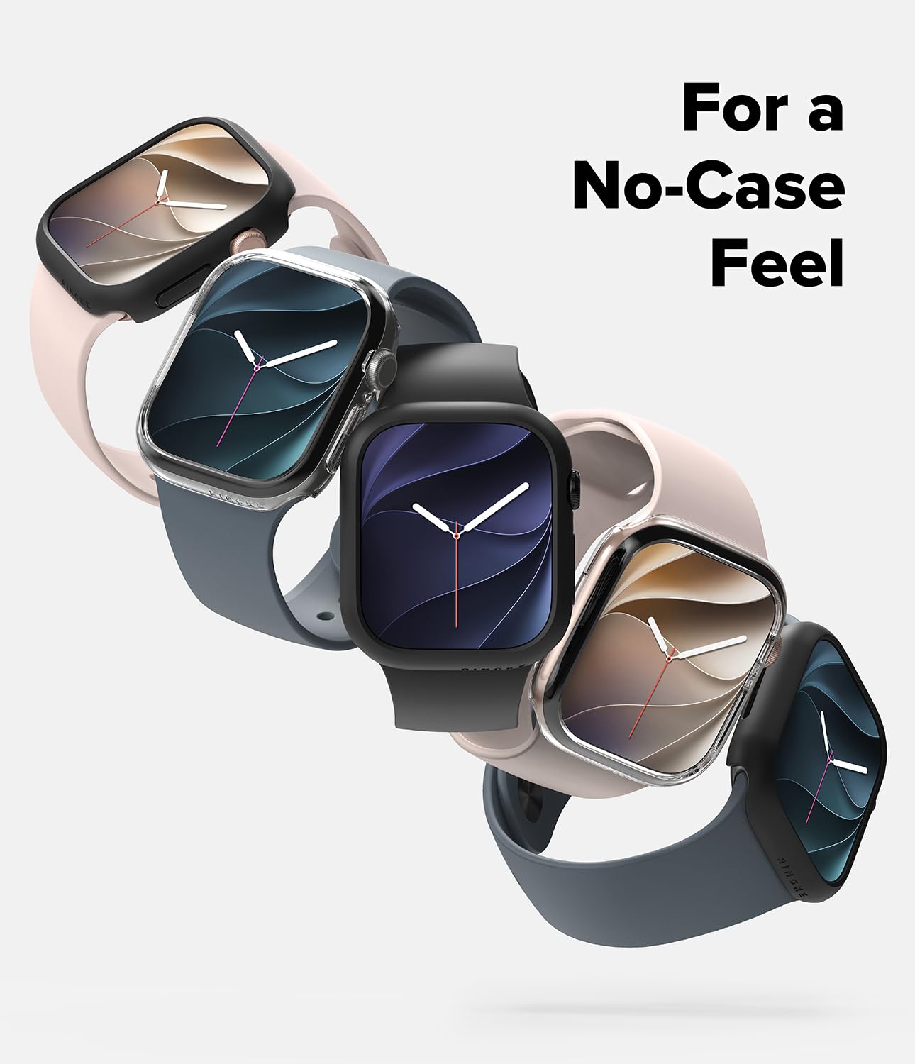 Ringke Slim Cover Apple Watch 12 46mm Matte Black Trasparente