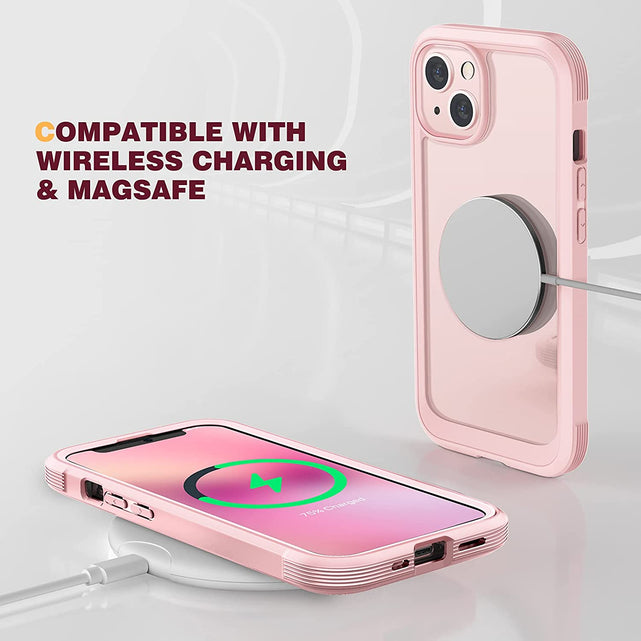 Redpepper iPhone 13 Mini Custodia Rosa Full Body Rugged