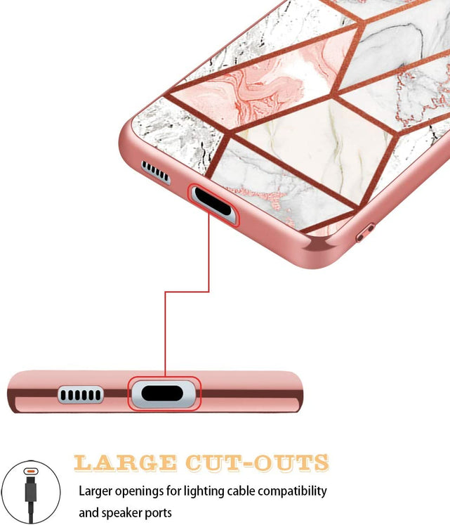 Redpepper Galaxy S21 Plus cover marmo oro rosa antiurto
