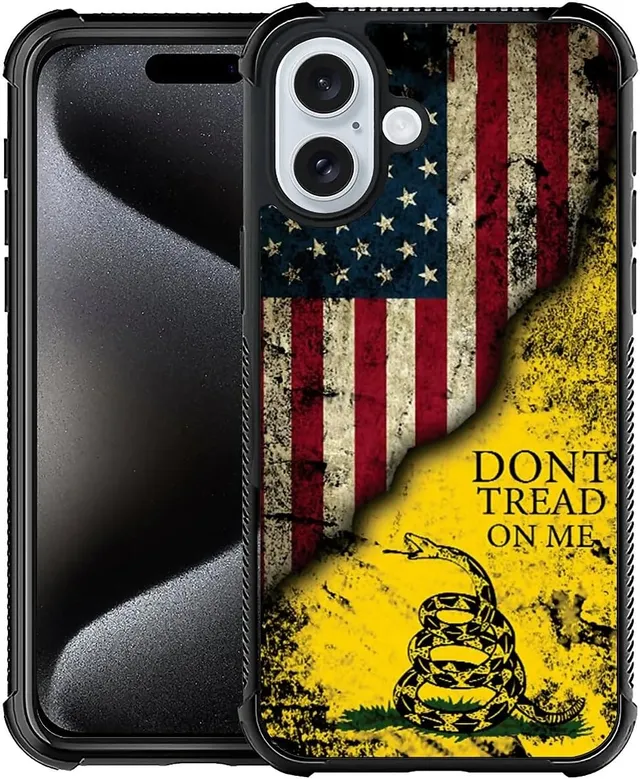 Redpepper iPhone 16 cover bandiera USA legno slim