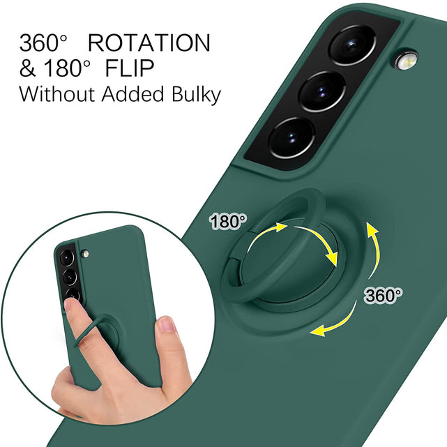 Redpepper Galaxy S22 Cover Anello Silicone Verde