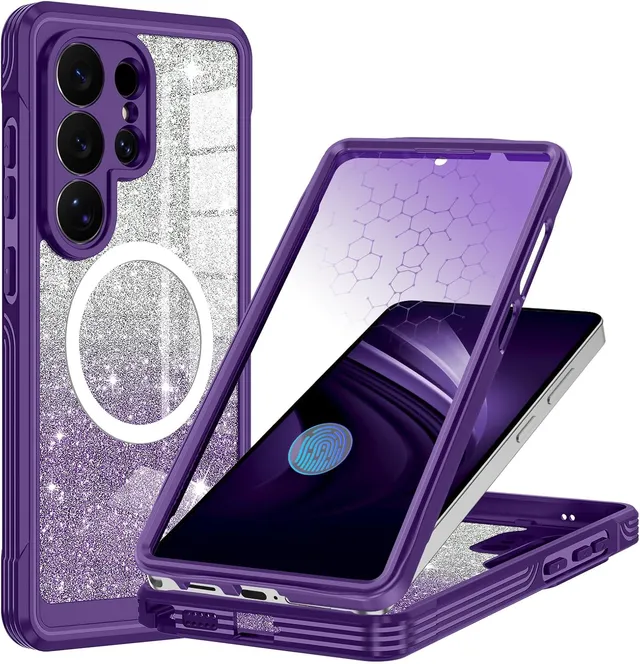 Redpepper Galaxy S26 Ultra Cover Magnetica Viola Glitter