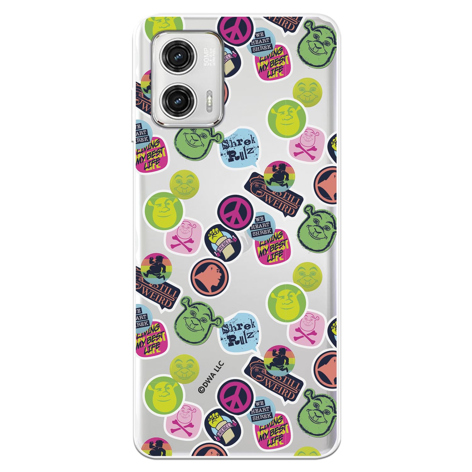 La Casa de las Carcasas Licenze Ufficiali Moto G73 5G Custodia Shrek Pattern