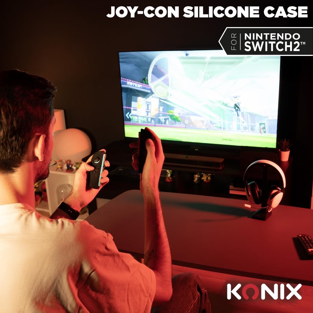 Konix Custodia Joy-Con Switch 2 silicone nero antiurto