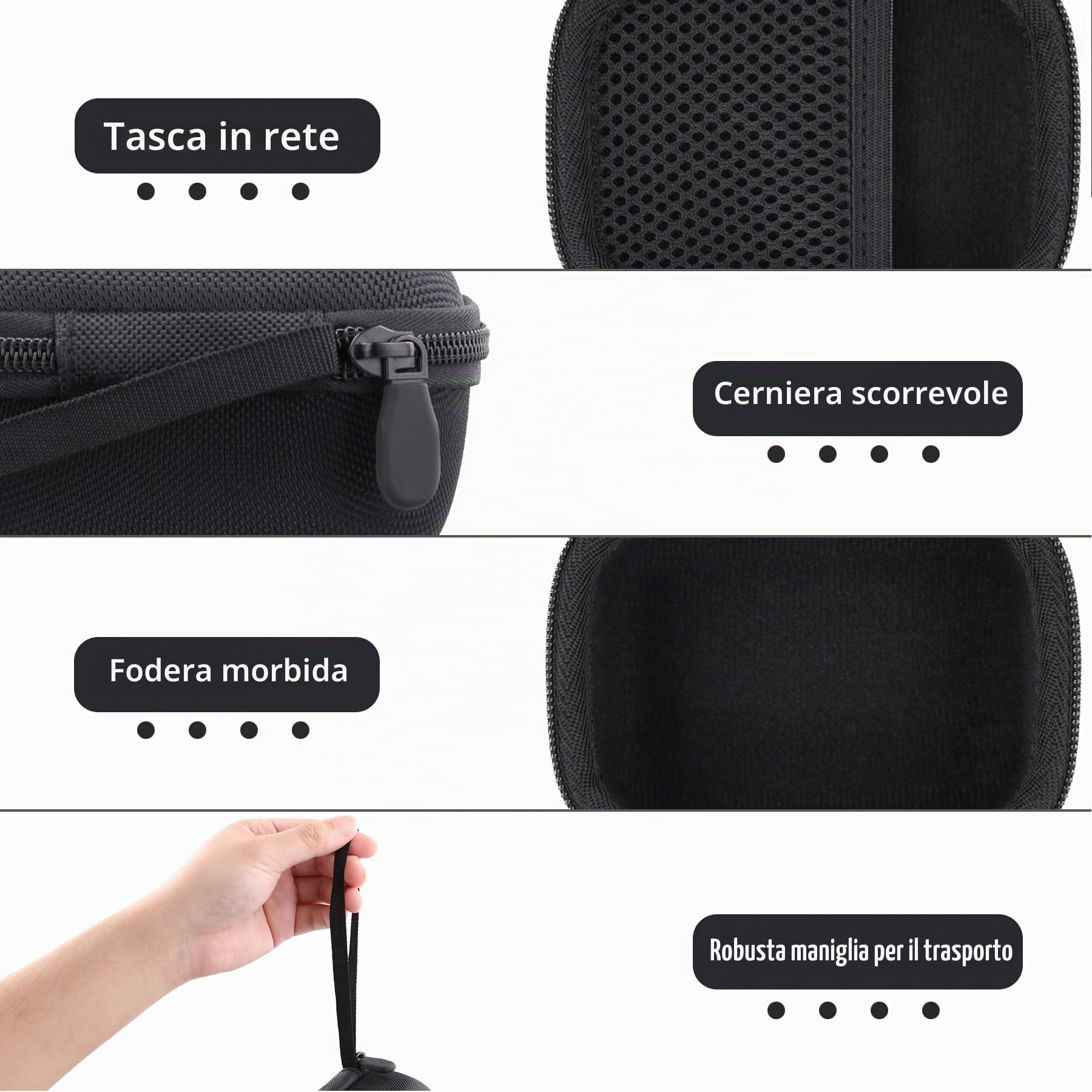 Aenllosi Camera Case CHUZHAO custodia rigida nero EVA