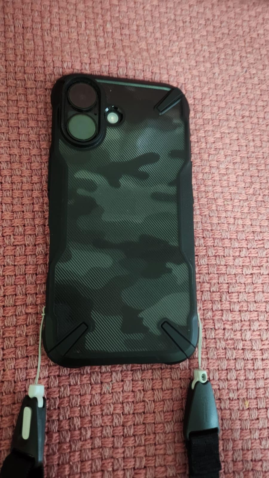 Ringke Fusion-X Cover iPhone 15 Pro Mimetica Camo Black