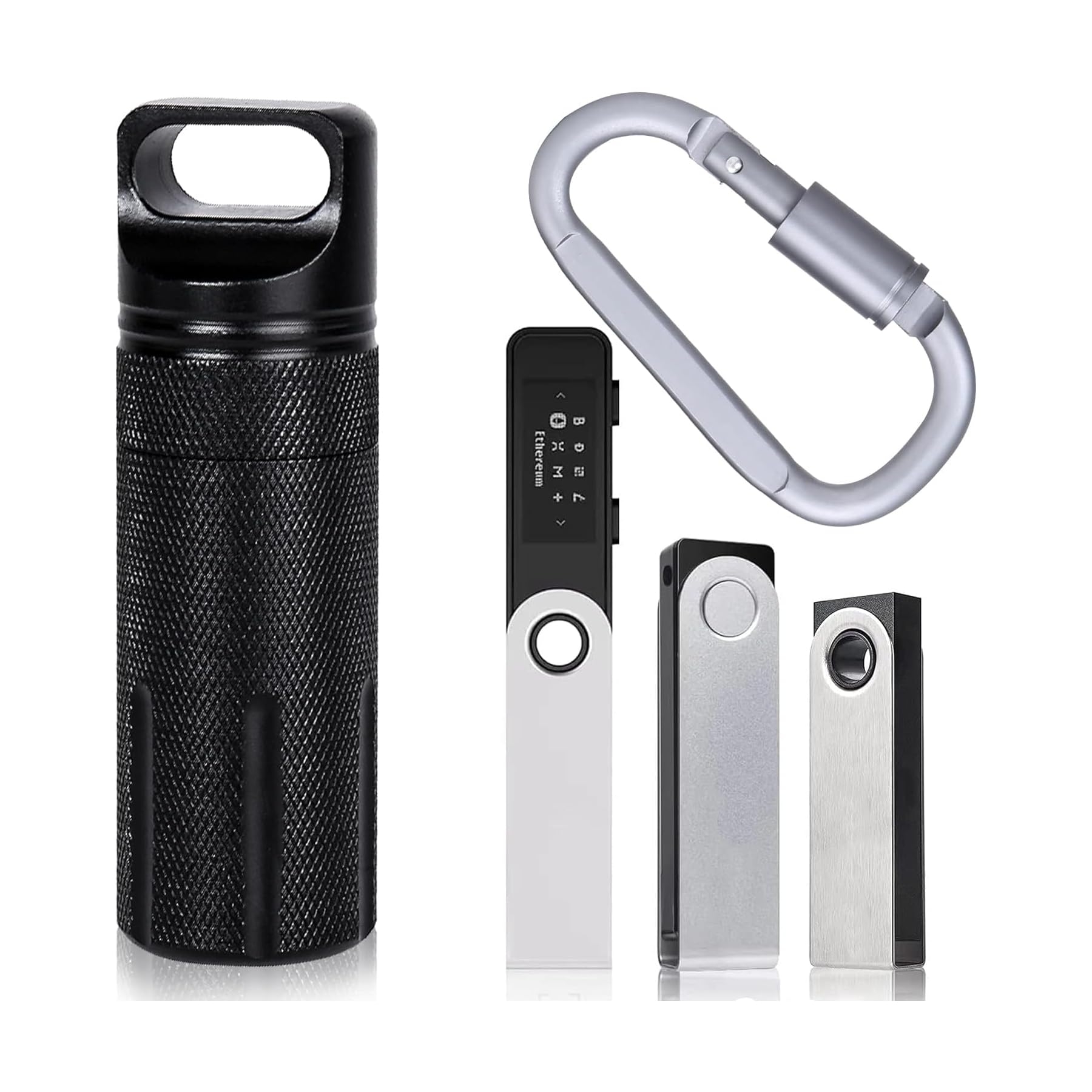 Aenllosi SSD Case custodia alluminio Ledger Nano X nero antiurto