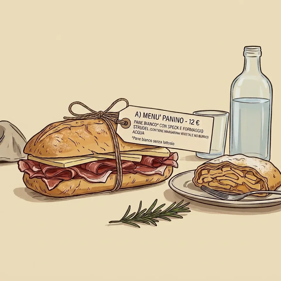 Menù Vaia Panino con Strudel e Acqua Menu Pranzo