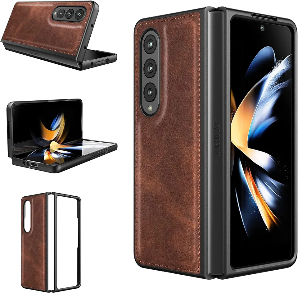 Redpepper Galaxy Cases Galaxy Z Fold 4 custodia pelle nero slim