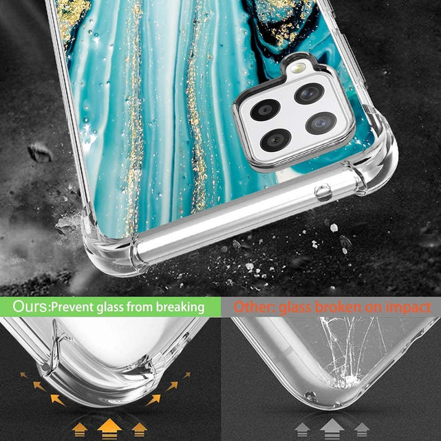 Redpepper Galaxy A42 5G 6.6 cover marmo verde antiurto