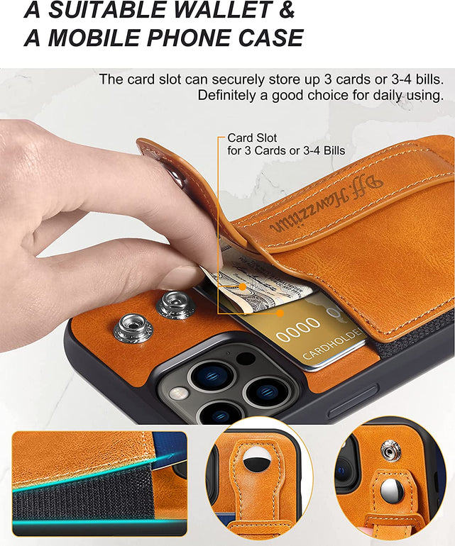Redpepper iPhone 13 Pro Max Custodia Wallet Marrone 6,7"