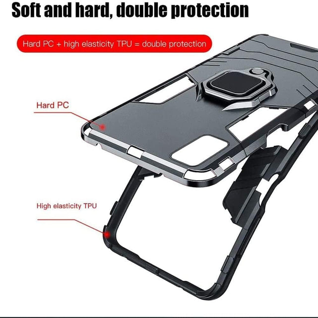 Redpepper OnePlus 11 Cover bumper nera antiurto con anello